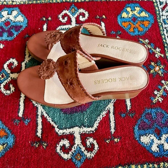 Jack Rogers Brown Slide Sandals - Picture 4 of 6